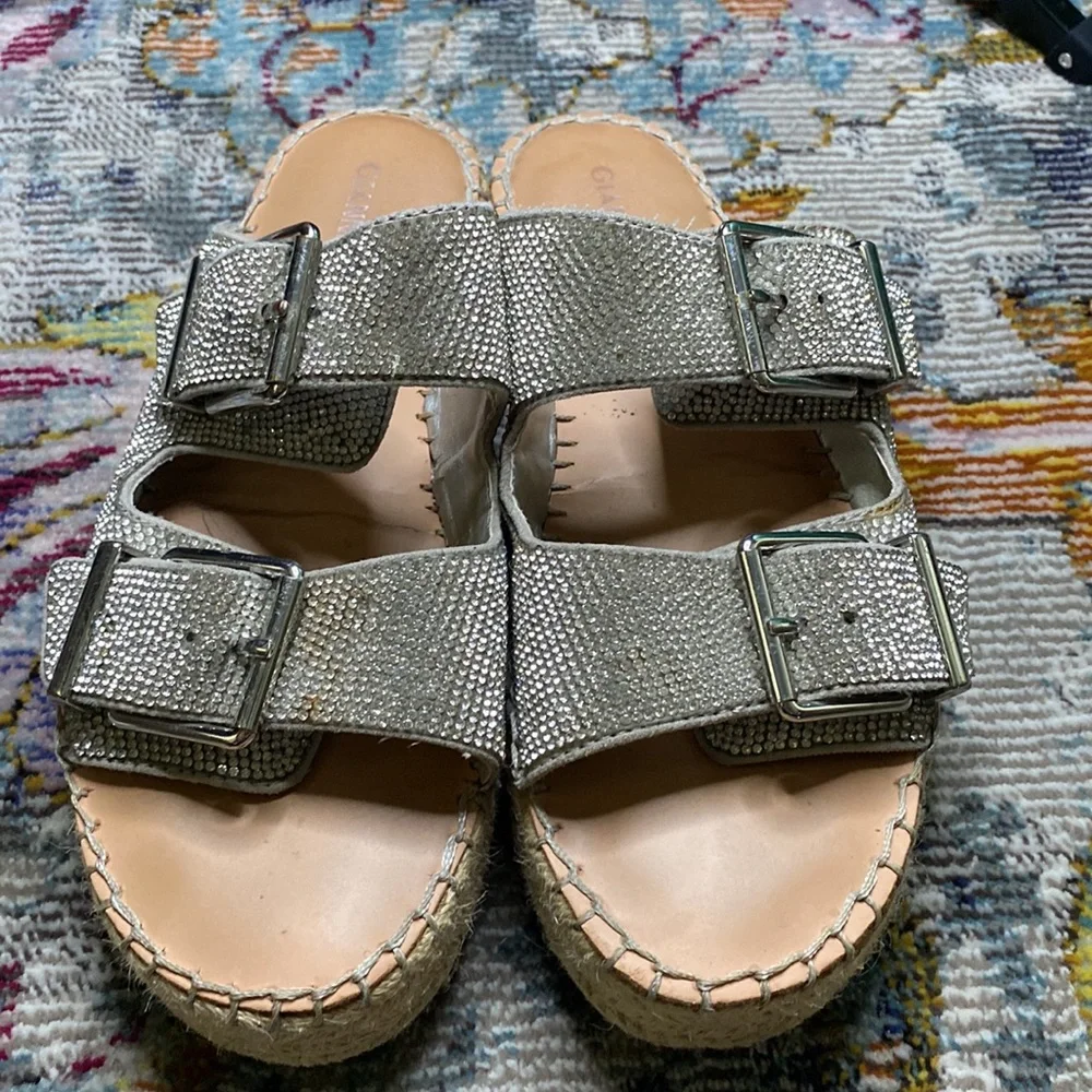 Giani Bini Silver Espadrille Sandal